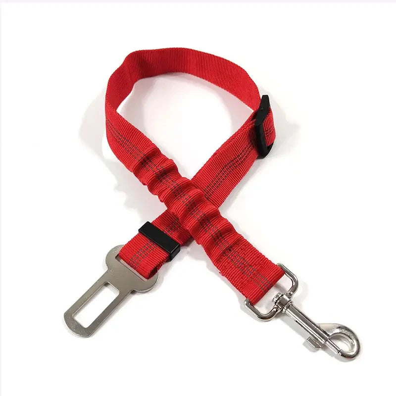 Reflective Adjustable Dog Car Seat Belt with Bungee Safety Leash by PetZync